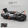 Игрушечная машинка Dodge Challenger Hellcat STR Red Eyes в масштабе 1/32, литые автомобили, декоративные модели машин с оттяжкой, со звуком и светом