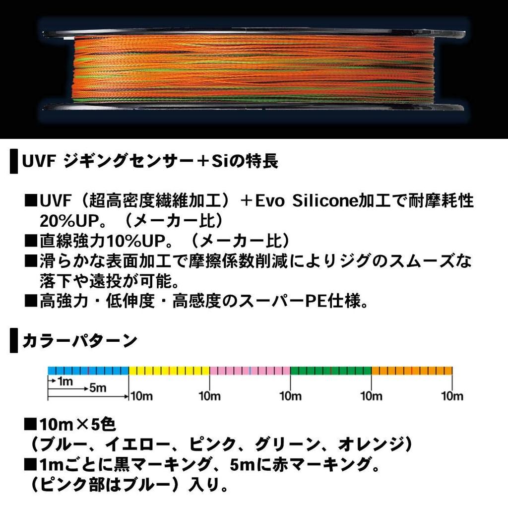 Daiwa Датчик джиггинга PE Line UVF Si 200 м 16 фунтов многоцветный + 1,2
