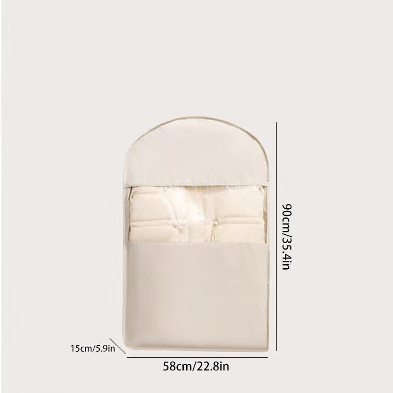 1pc Down Jacket Compressed Dust Cover Clothes Compression Hanging Bag Household Visible Clothes Storage Bag Wardrobe Organizer