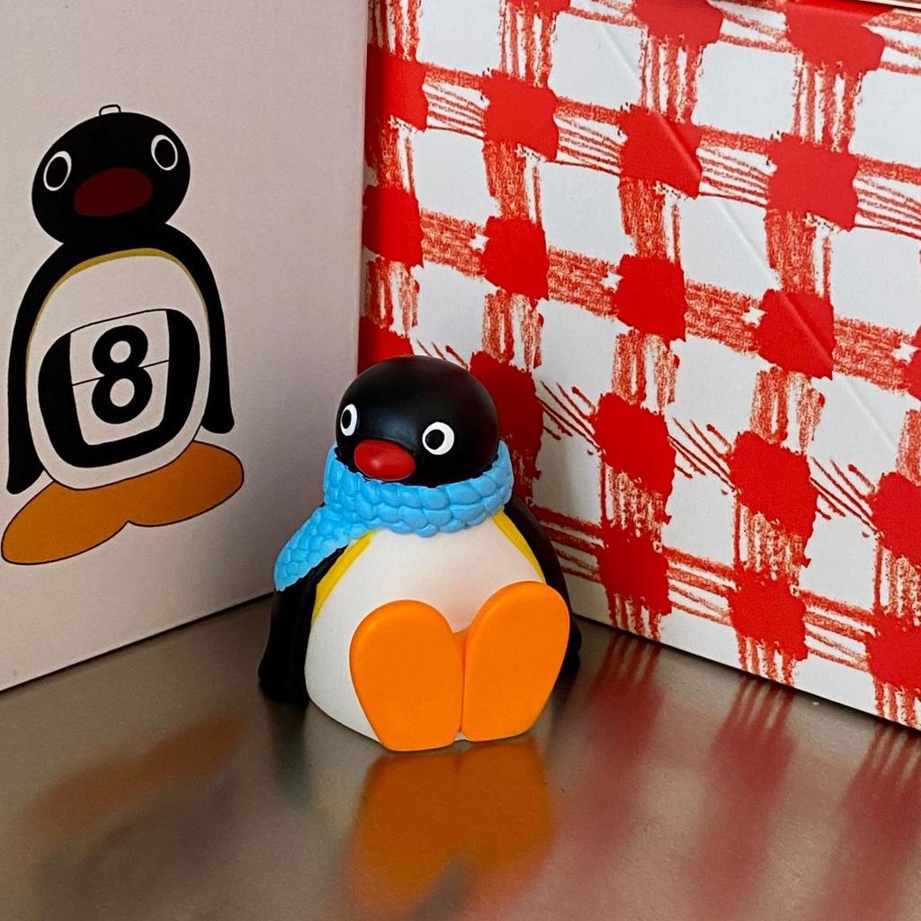 Cute Pingus Penguin Family Doll Ornaments Car Decoration Figure Collectible Model Statue Boy Girl Toy Gift With Seamless Pasting