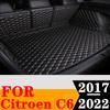 Sinjayer Waterproof Highly Covered Car Trunk Mat Tail Boot Pad Carpet Cover High Side Cargo Liner For Citroen C6 2017