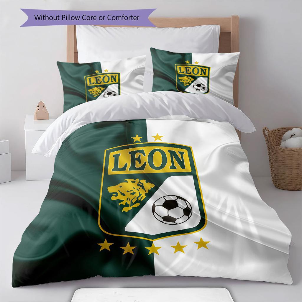 Club Leon Pattern Bedding,Quilt Set Quilt Cover Pillowcase Home Birthday Gift(1 * duvet cover + 2 * pillowcase, without core)