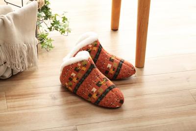 IKEHIKO Домашние тапочки Vita, с высоким подъемом, для помещений, размер M, оранжевые, теплые, пушистые, для тех, кто часто мерзнет, милые #7321239