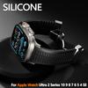 Силиконовый ремешок TPU для Apple Watch Band Ultra 3 49мм 46мм 45мм 44мм Браслет титанового цвета для IWatch Серии 11 10 9 8 SE 7 6 5