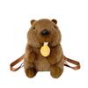 Marmota Plush Backpack With Zipper Closure For Kids And Teens Daily Use