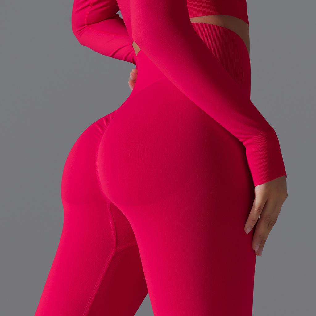 Бесшовные однотонные персиковые спортивные брюки, облегающая одежда для бега, фитнеса, йоги, брюки для йоги с высокой посадкой и эффектом лифтинга бедер для женщин