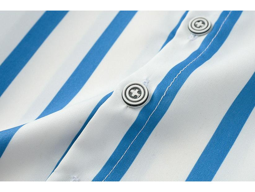 Полосатая рубашка с коротким рукавом и комбинезон для мальчиков - европейский и американский стиль