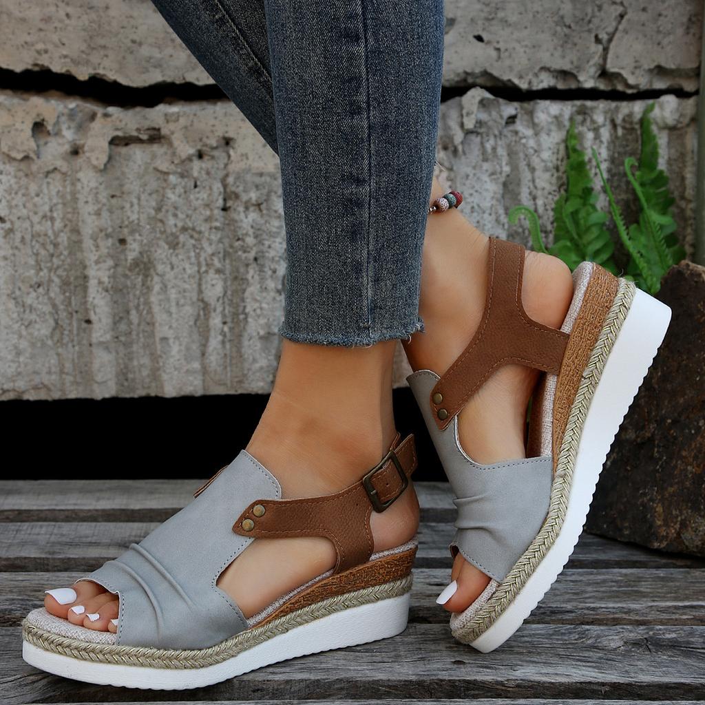 Fashion Summer Wedge Sandals for Women 2024 New Fashion Non Slip Beach Shoes Woman Lightweight Casual Platform Sandalias Mujer Plus Size
