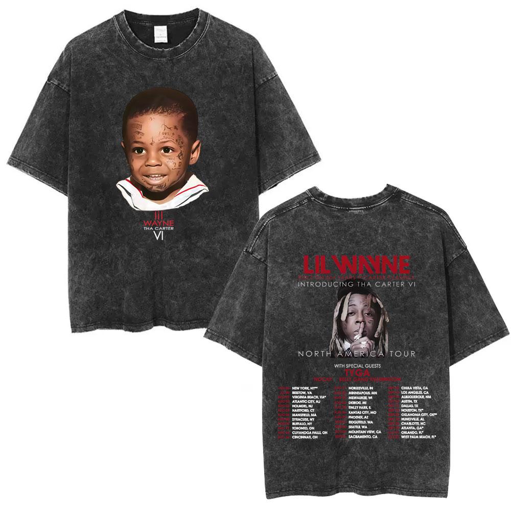Washed Vintage Rapper Lil Wayne I Am Not A Human Being Graphic Tshirts Men Women Fashion Hip Hop Short Sleeve Oversized T Shirt