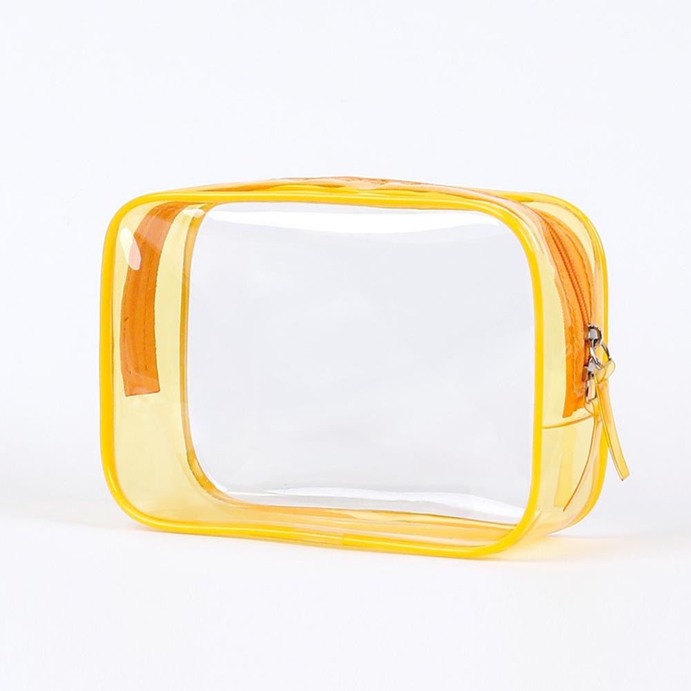 Travel Storage Bag Cosmetic Bag PVC Waterproof Transparent Cosmetic Cases Large Capacity Plastic Zipper Wash Bag