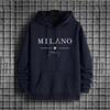 Male Casual Street Style Hoody Pullover Italy Milan Fashion Men's Hoodies 2025 Urban Streetwear Trendy Hip Hop Hooded Sweatshirt