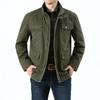 Spring and Autumn Casual Men's Jackets Pure Cotton Stand Collar Jackets Men's Middle-aged Dad Jackets Men's Jackets
