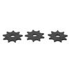 3 Pcs 410 9T Chain Sprocket Steel D Hole High Speed Motor Sprocket Chain Wheel for MY1016 MY1025