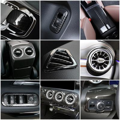 Аксессуары для салона автомобиля Mercedes Benz A Class W177 V177 A180 A200 A250, центральная консоль, часть карбонового волокна, отделка для ремонта