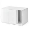 SONGMICS HOME Superfast Toolless Assembly, Cat Litter Box Enclosure, Cat House, for Large Cats, Push-to-Open Doors, Display Side Table, Coffee Table