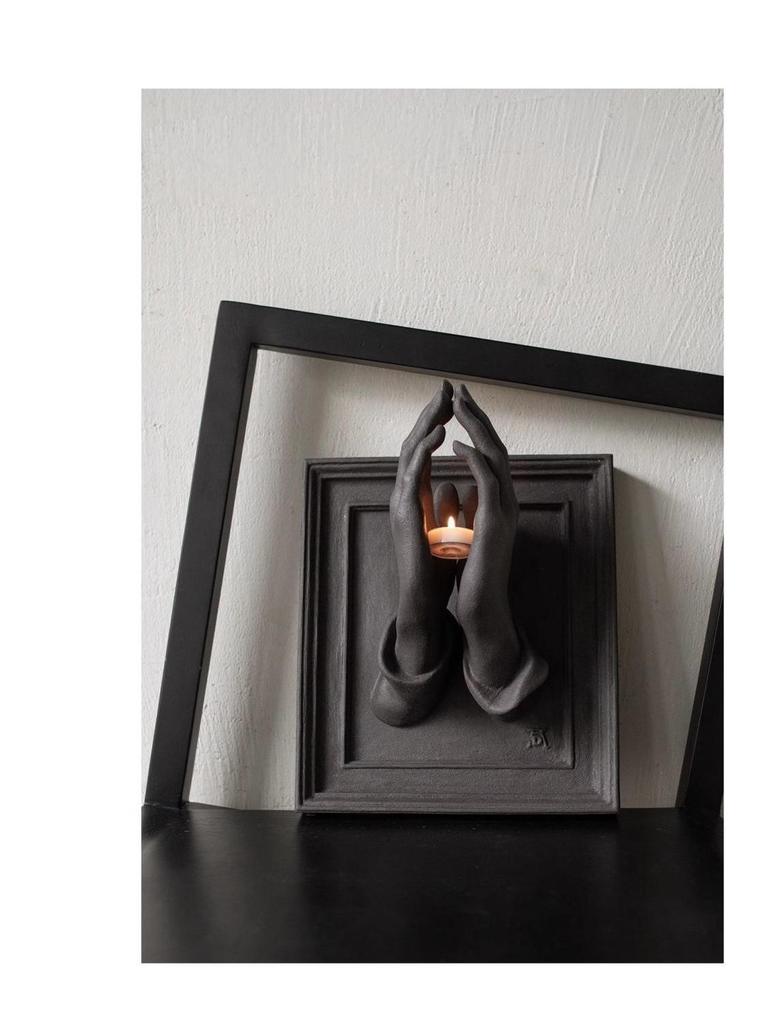 Бестселлер 2025: Подсвечник для ароматерапии 'Молящиеся руки' ручной работы и подвесное украшение 3D-фигурка