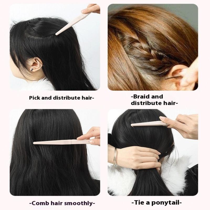 Двухфункциональная складная дорожная расческа, антистатический инструмент для кудрявых волос, мягкие зубчики для распутывания, портативная для девочек, принадлежности для укладки волос