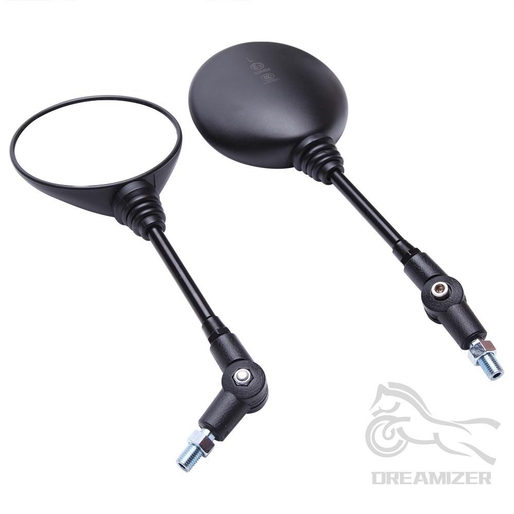 10 мм 360 градусов мотоциклетное черное универсальное боковое зеркало заднего вида 10 мм складное круглое зеркало заднего вида против падения
