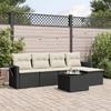 VidaXL Garden Lounge Set with Cushions 6 Pcs, Patio Sofas, Patio Furniture Set, Outdoor Furniture, Black 3252433