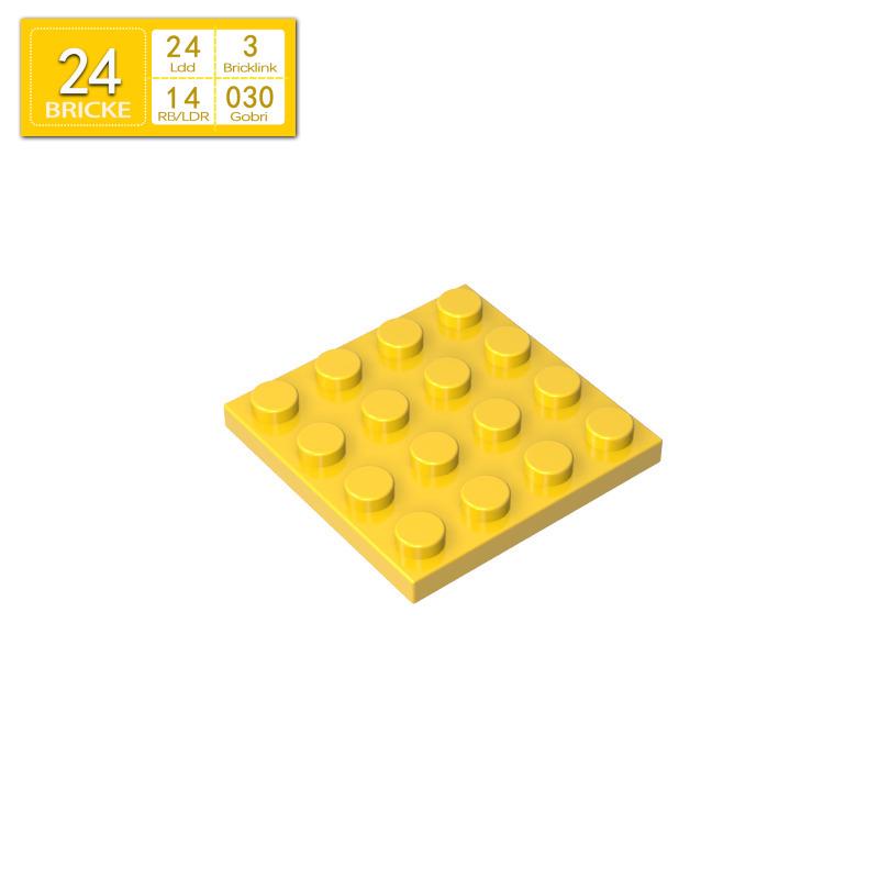 BRICKE Master 4x4 Plate - Compatible with LEGO 3031, MOC DIY Building Blocks.