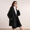 Women's British Style Lamb Wool Blend Double-Sided Woolen Coat