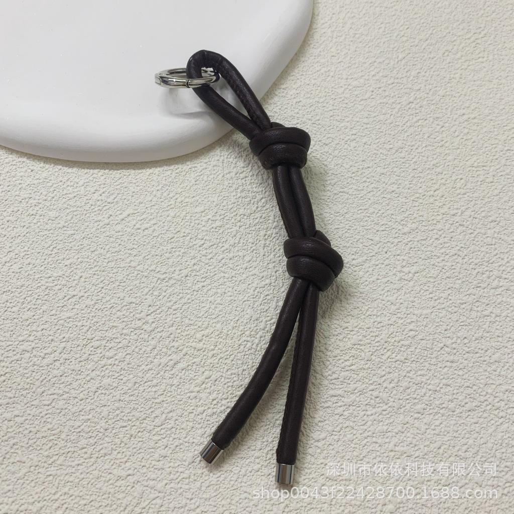 Новый DIY кожаный брелок-подвеска нишевый простой цвет конфет кожаная веревка плетеная подвеска для сумки универсальная и повседневная