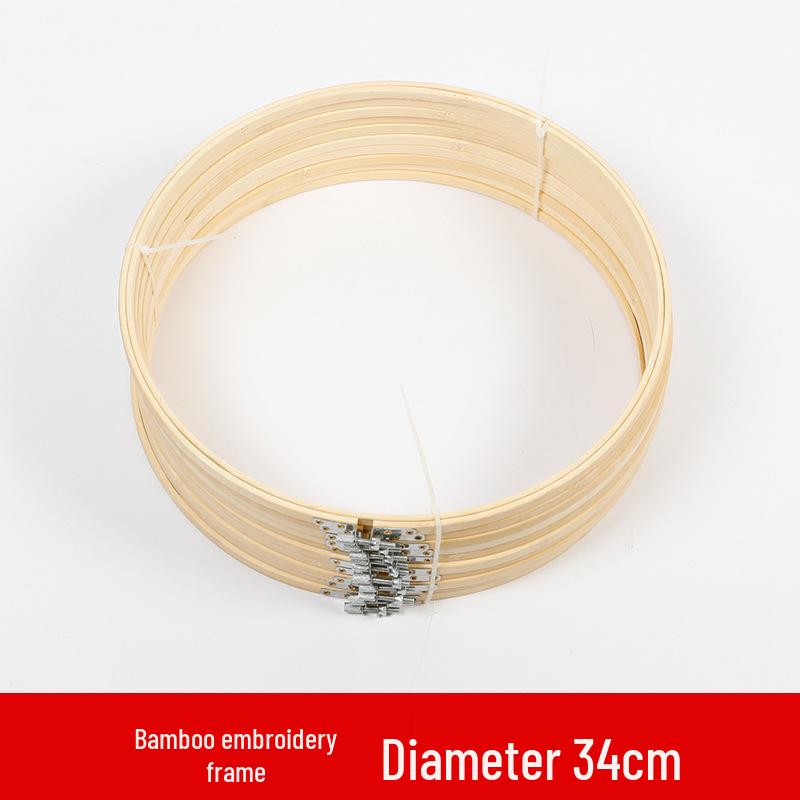 Пластиковый обруч для вышивания в стиле бамбука: Сделанная вручную круглая рамка и подставка