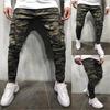 Men'S Multi Pocket Small Leg Jeans, European And American Camouflage Workwear Jeans, New Style
