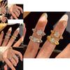 Luxurious Open Adjustable Floral Design Ring For Women Featuring Brilliant Sparkling Diamonds