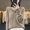 Women Sweater 100% Wool MODERN NEW SAGA Knit Pullover V-neck Thin Spring Autumn Jumpers Female Knit Tops