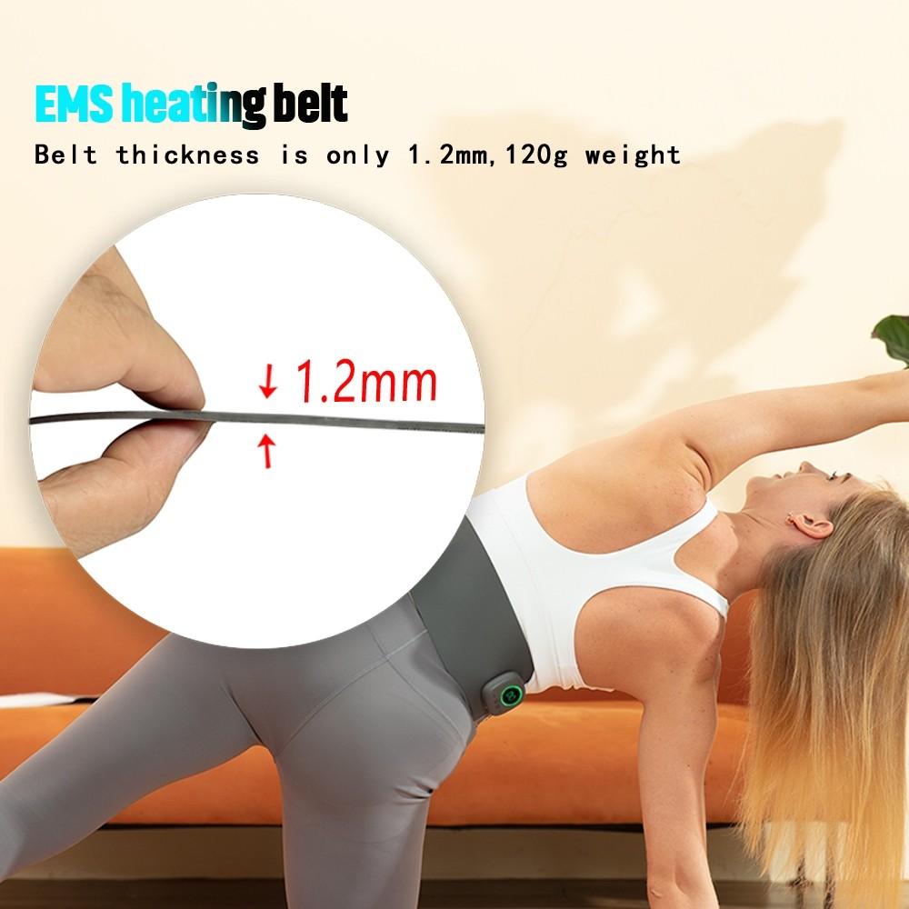 Electric EMS Abdominal Heating Massager Fat Burn Fitness Slimming Belt Waist Belly Weight Loss Training Muscle Stimulator