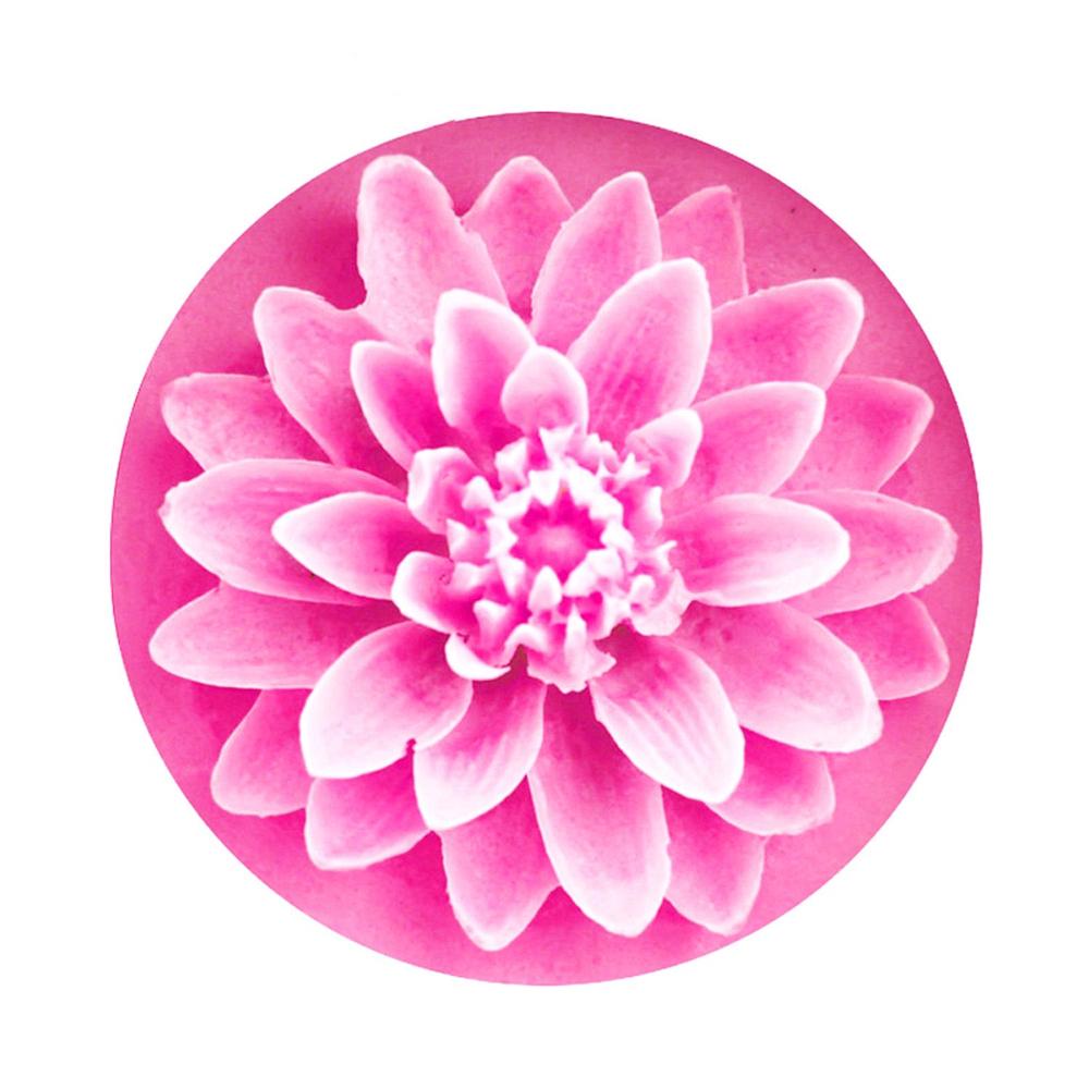 3D Beautiful Lotus Chrysanthemum Flowers Wedding Cake Decorating Tools DIY Baking Silicone Mold