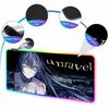 Kawaii Аниме LED Коврик для мыши HD Печать Виртуальный Идол Игровой Коврик для стола RGB Подсветка Нескользящий Коврик для мыши XXL Клавиатура ПК Настольные коврики