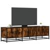 VidaXL TV Cabinet Smoked Oak 150x35x41 Cm Engineered Wood and Metal, TV Stand, Hi-fi Cabinet, Entertainment Center, Buffet 848861