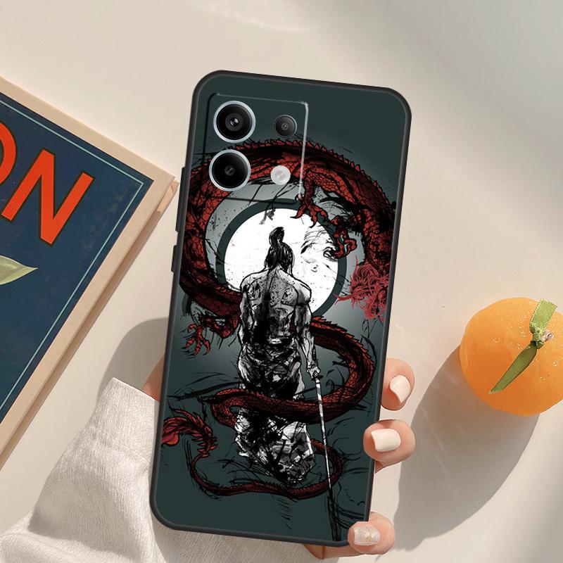 Samurai Japan Art Funda For Xiaomi Redmi Note 14 13 9 10 11 12 Pro 9S 10S 11S 12S Redmi 13C 10C 12C 14C Case
