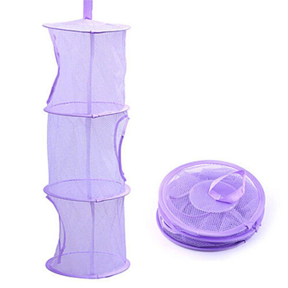 Net 3 Shelf Door Holder Storage Basket Hanging Bag Toy Storage Organizer Closet Hanger