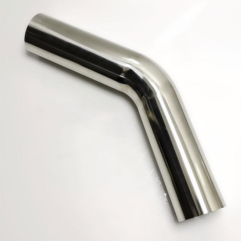 Stainless steel non-standard exhaust 45 degree elbow 70mm extended and 200mm extended at both end exhaust bend