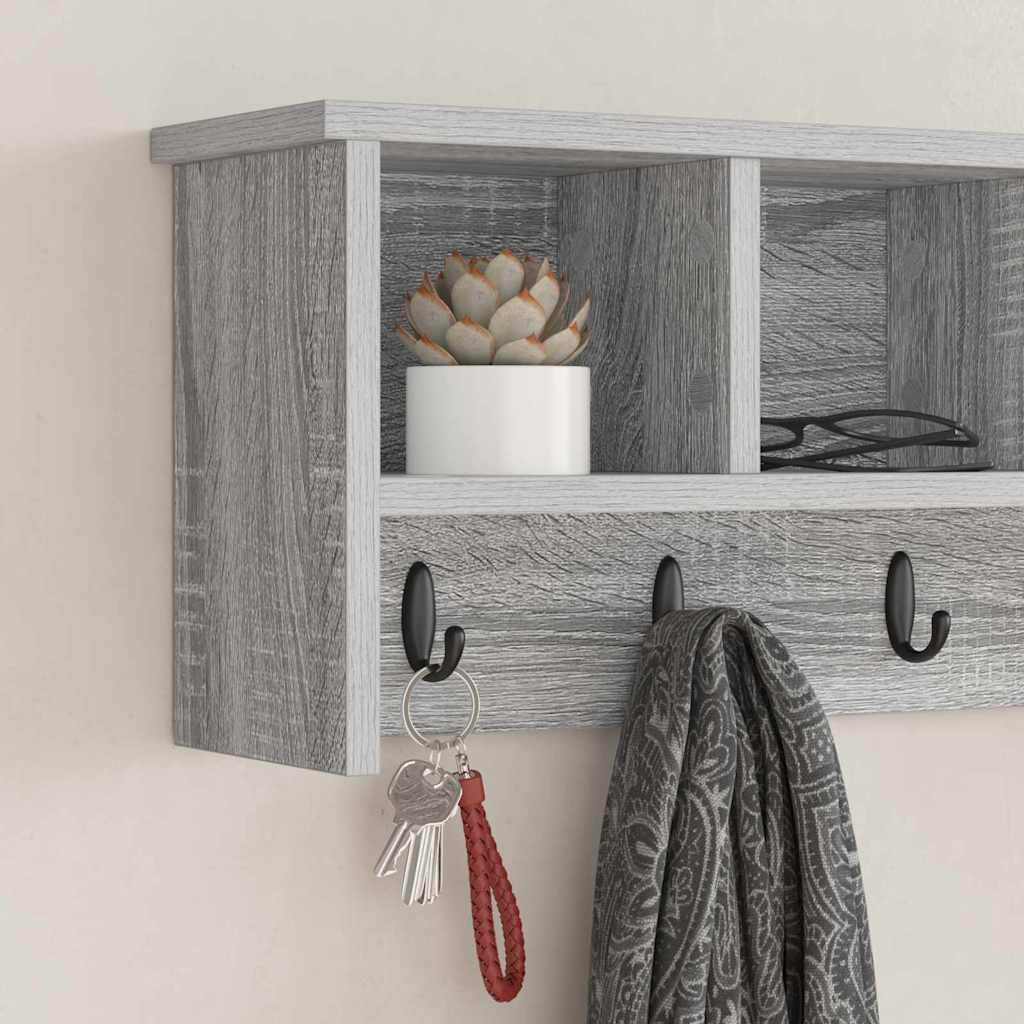 Wall Mounted Nightstand Grey Sonoma 75 x 16 x 26 cm