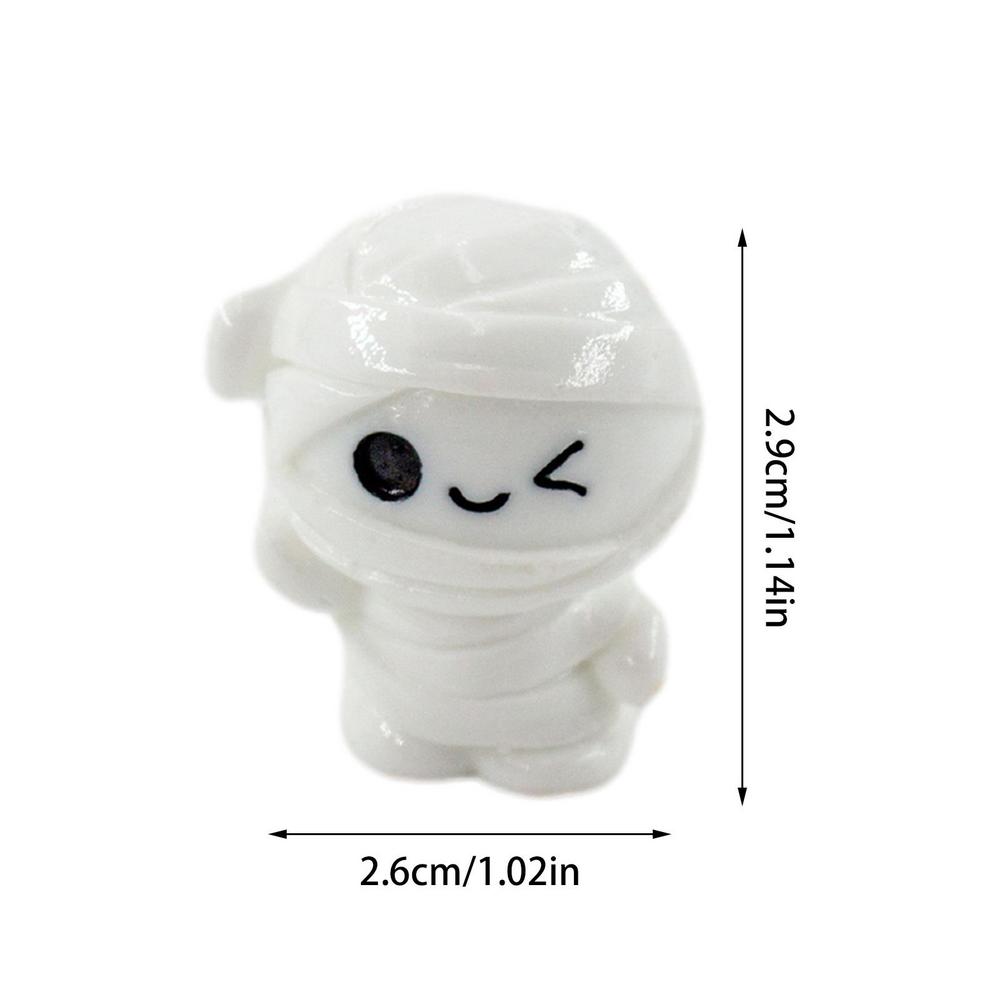 Мини-фигурки на Хэллоуин, украшения для зимнего фестиваля, миниатюры жутких мумий, принадлежности в форме тыквы, сезонный декор