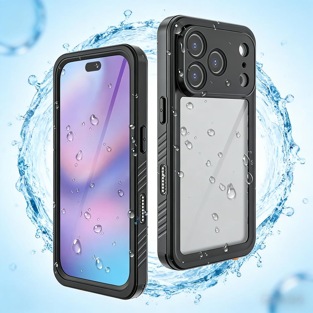 shellbox for 17Promax/16/15/14 waterproof phone case diving swimming anti-drop anti-shockproof full body protective phone case