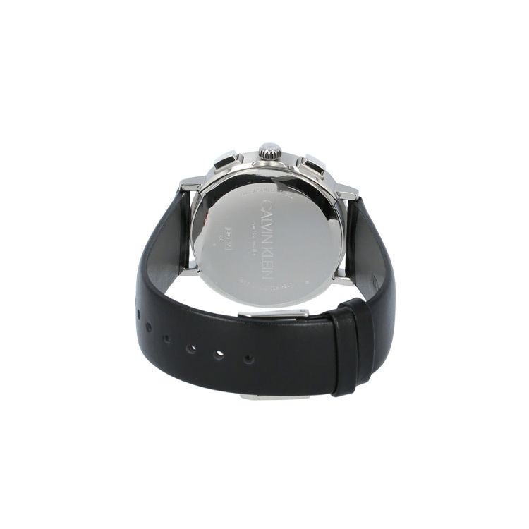 Calvin Klein Часы Posh Series с кварцевым механизмом, кожаный ремешок 40 мм, серебристый циферблат, мужские часы K8Q371C6