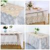 Кружевная прямоугольная скатерть, винтажная деревенская вышитая скатерть для романтической свадьбы, весна-лето, уличные вечерние украшения стола
