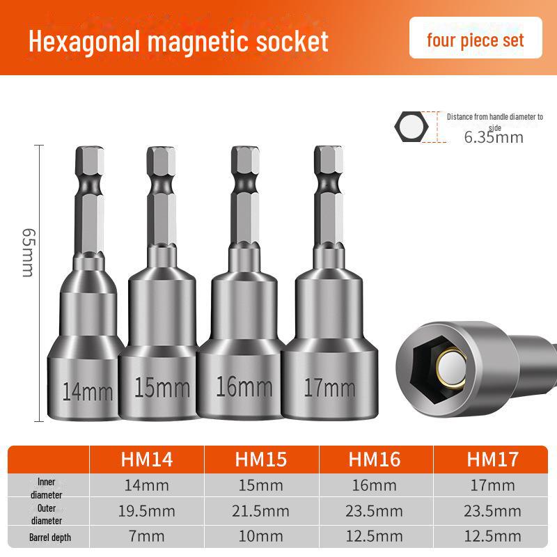 Набор инструментов: магнитная дрель с шестигранной головкой 8 мм и гаечный ключ