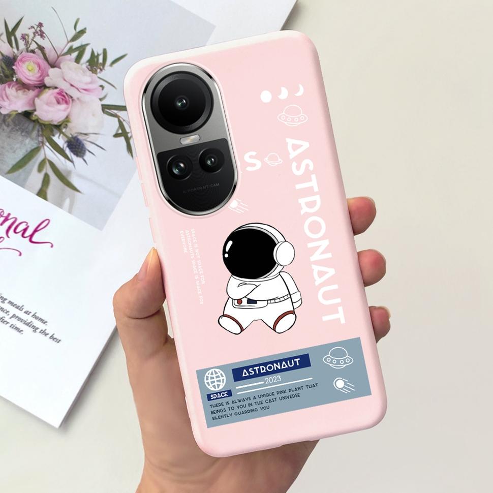 For Oppo Reno10 Case Luxury Colourful Painted Cover Soft Silicone Phone Case For Oppo Reno 10 Reno10 Pro 5G Back Cover Bumper