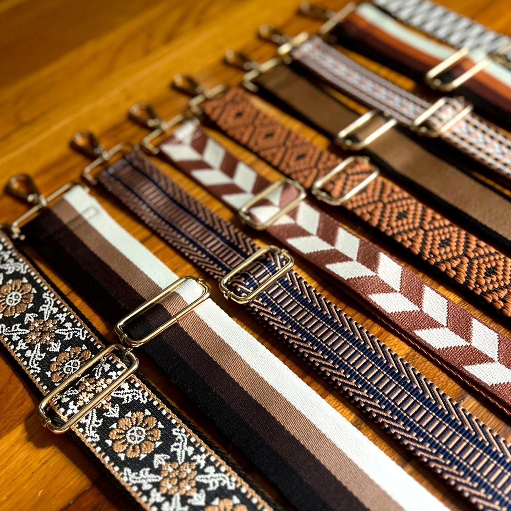 3.8cm Wide Retro Pattern Detachable Adjustable Shoulder Strap, for Crossbody Bag Handbag Tote Bag Travel Bag Waist Pack Camera Strap Replacement