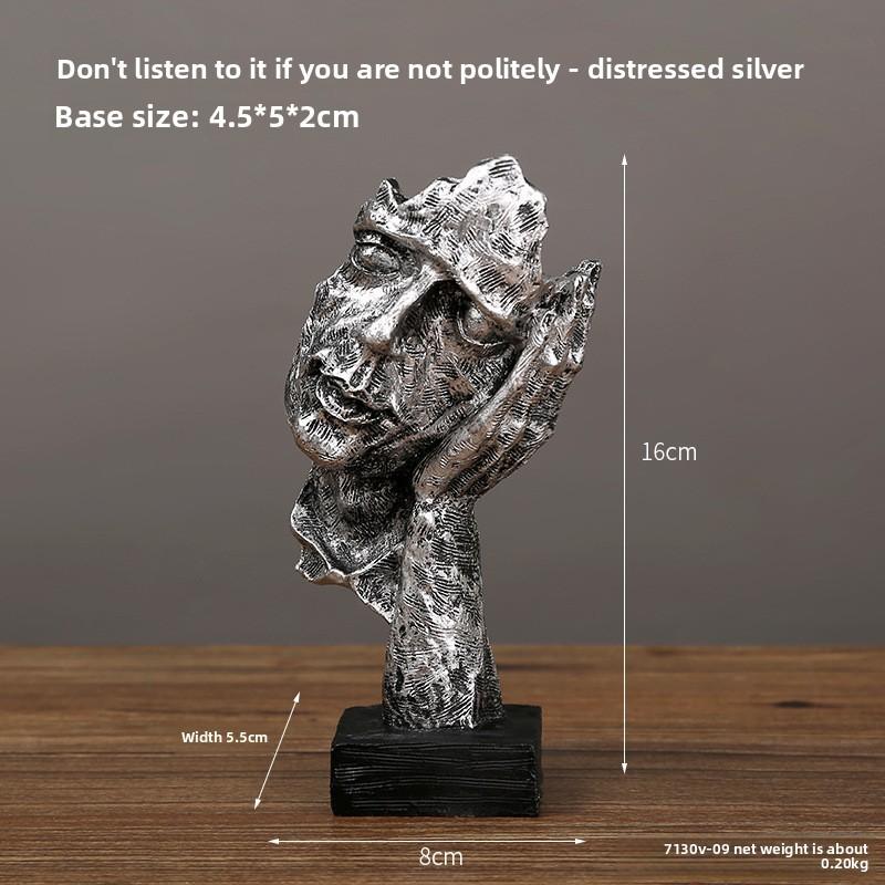 Абстрактная маска фигурка смола скульптура для гостиной офиса украшение подарок