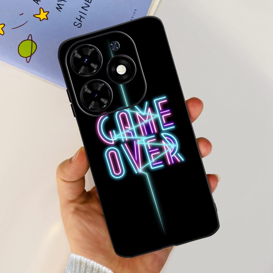 Чехол для Tecno Spark Go 2024 Популярный Цветок Астронавт Capa Силиконовый Мягкий Чехол для Tecno SparkGo 2024 BG6 Ударопрочный Корпус Телефона
