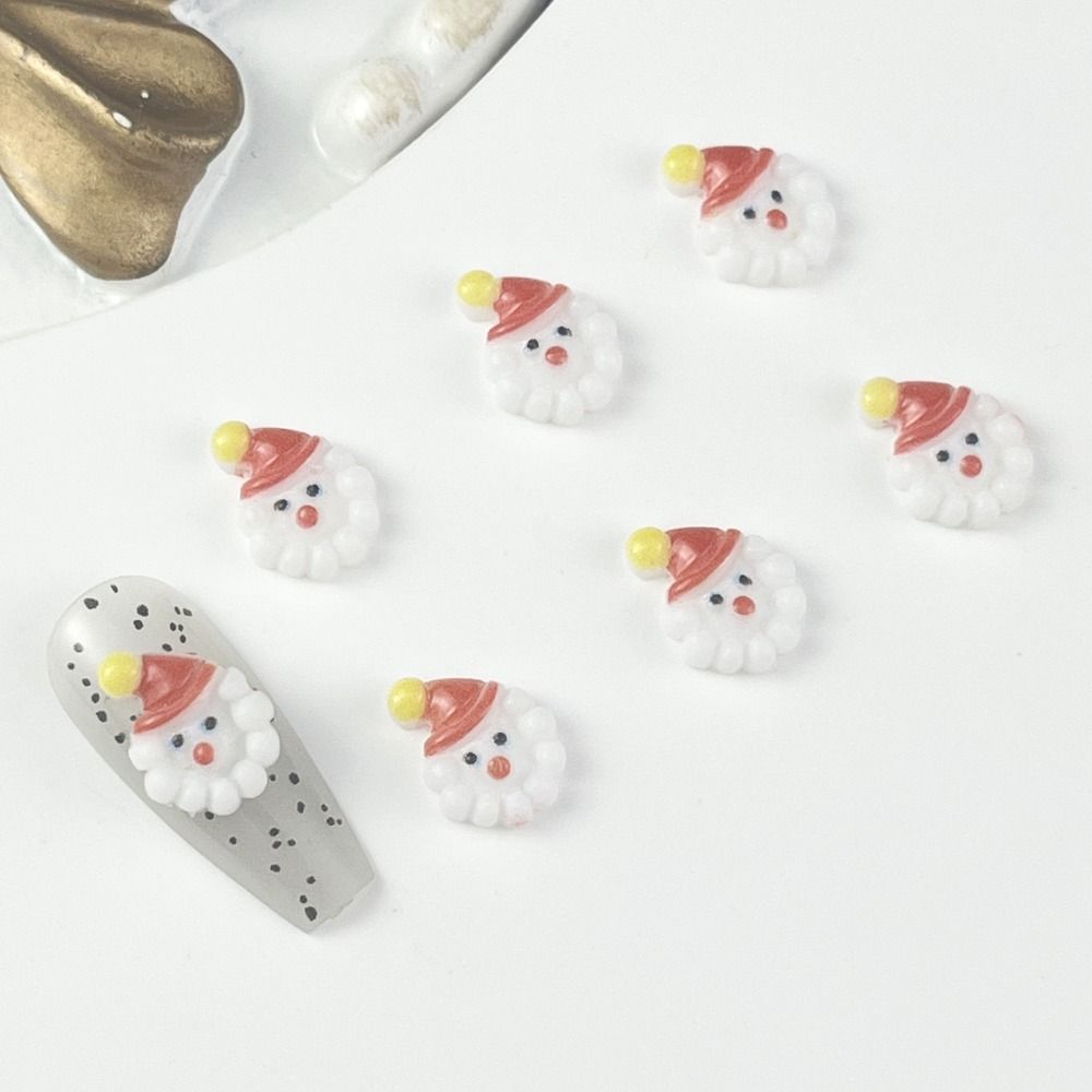 20 шт. смоляных рождественских украшений для маникюра, мультяшные украшения для ногтей, маникюрщица