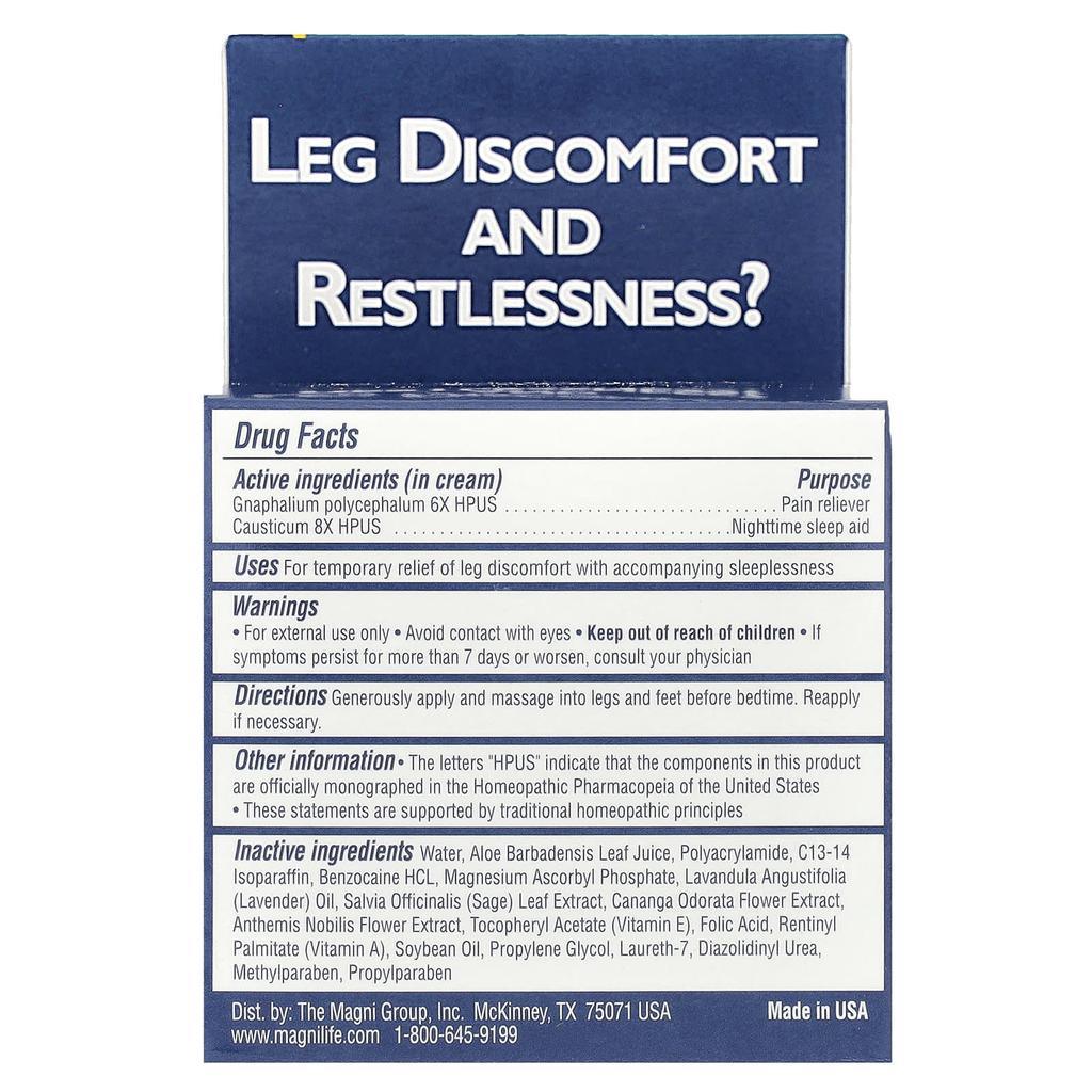 MagniLife Leg Soothing Cream, 4 Oz (113 G)