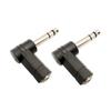 Voluty Tek 90 Degree 3.5mm Adapter, 6.35mm Male To 3.5mm Female, 1/4" Male To 1/8" Female Right Angle Connectors for Headphones (Two)